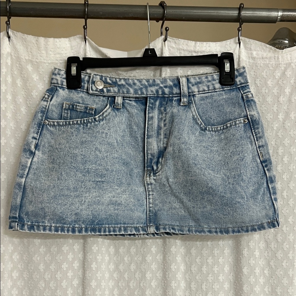SHEIN Light Blue Denim Skirt